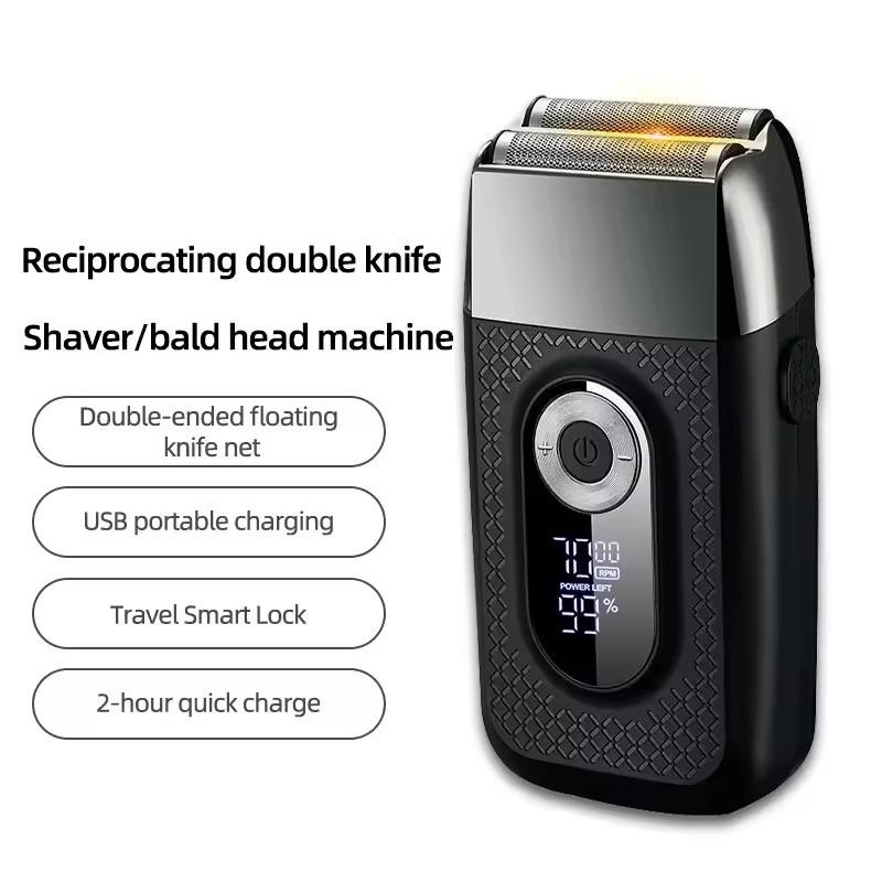 2 In 1 Rechargeable Men Shaver Hair Trimmer Hair Clippers Electric Razor Beard Shaver Hair Cutting Machine for Men Reciprocating Shaver