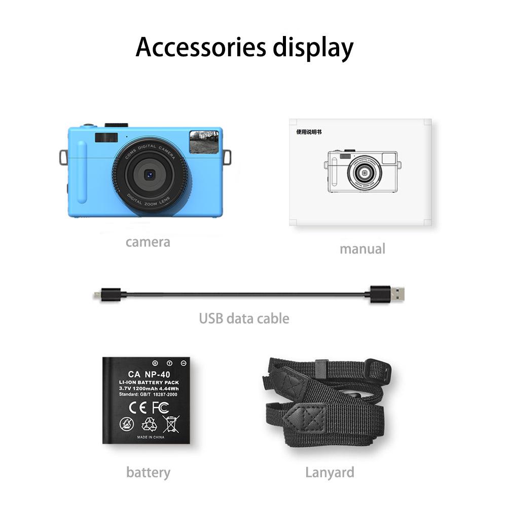 48-мегапиксельная цифровая Po-камера для фотографии, 3-дюймовая селфи-камера с откидным экраном, 16-кратным зумом, 4k, потоковая видеокамера с YouTube, многоцветная