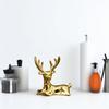 2 шт. винтажный золотой олень орнамент цинковый сплав роскошный лежащий стоячий олень фигурка статуя скульптура настольное украшение дети взрослые