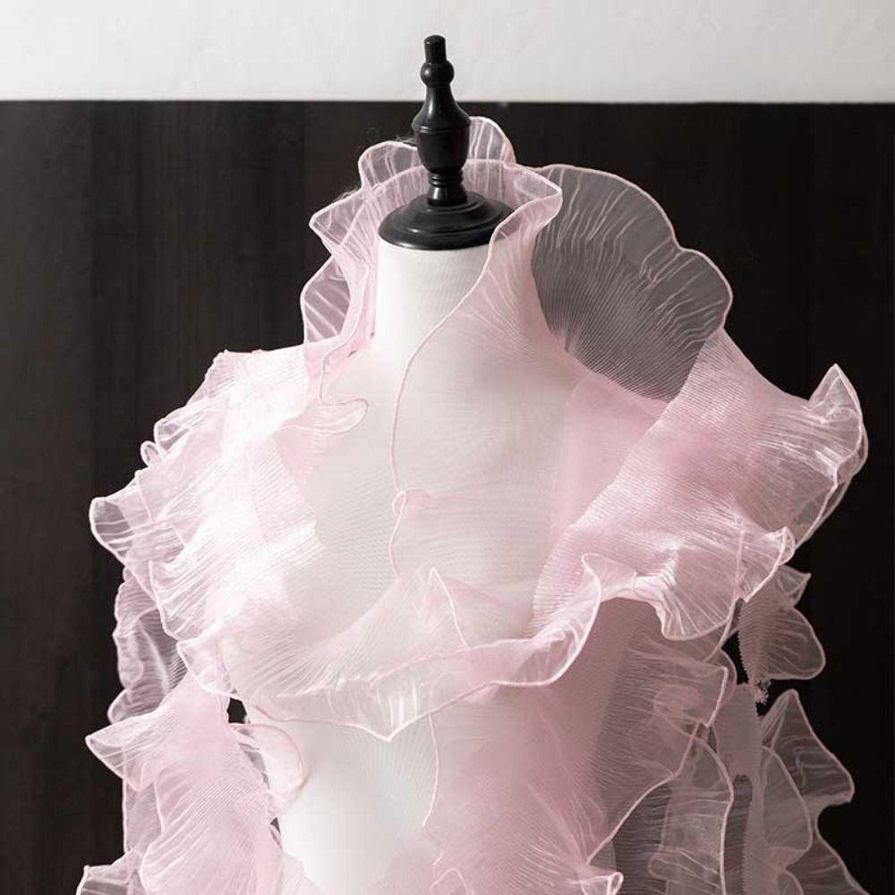 Mermaid Color Pleated Lace Ribbon 1 Yard DIY Sewing Material New Clothing Supply