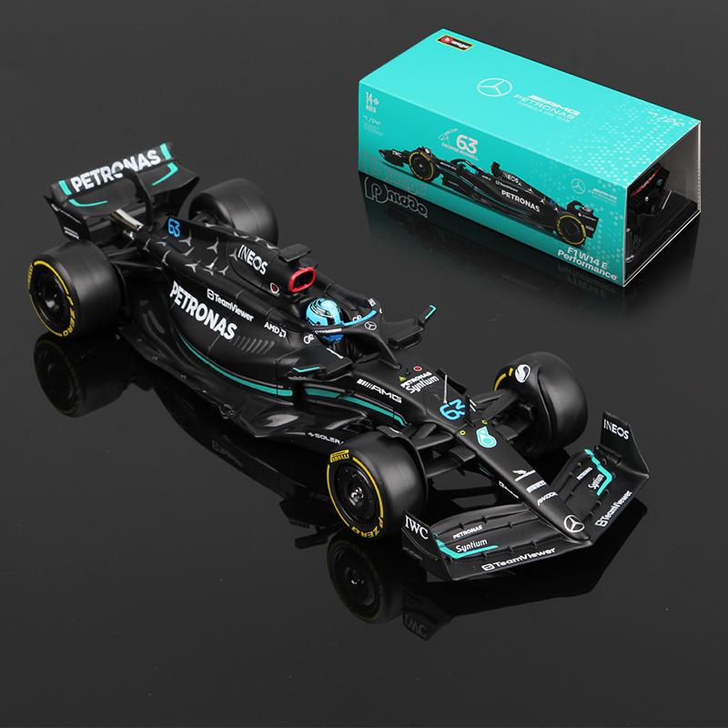 Ббураго 1:24 Mercedes-Amg F1 W14 E Performance Литой Модель Автомобиля Формула Гонки Литая Игрушка W15 Rb20 Sf24 Rb19 Sf23 Mcl38