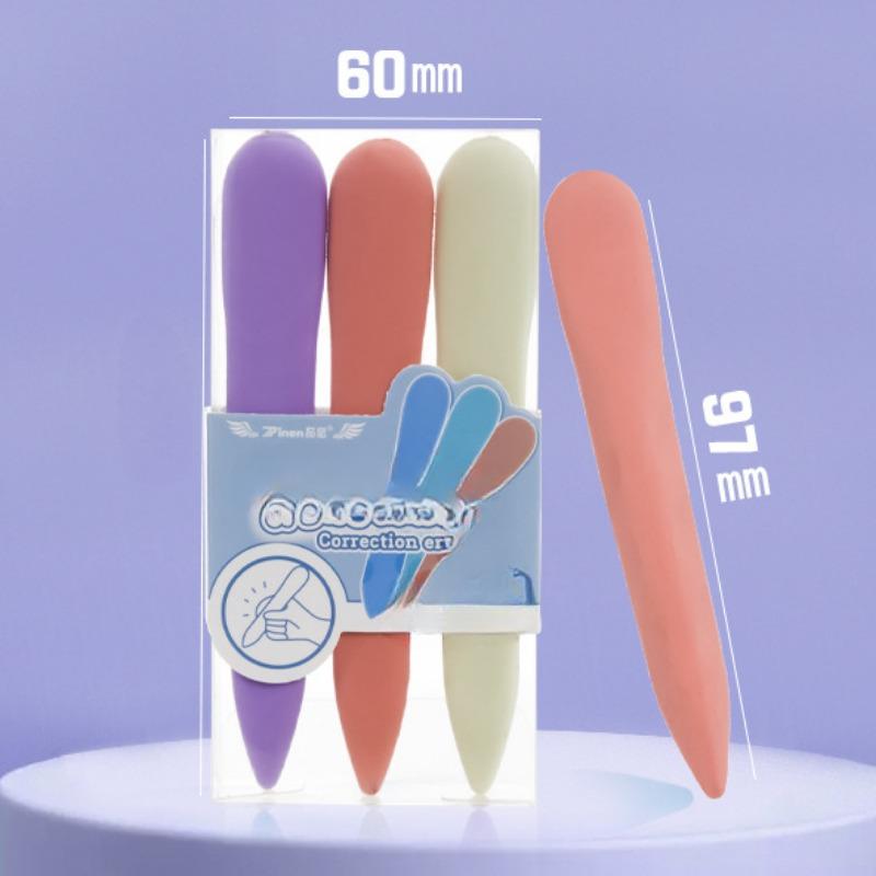 3 шт./кор. креативный мультфильм, мягкая двойная головка, супер большое отверстие, милый ластик, студенческий карандашный ластик, школьные канцелярские принадлежности Kawaii