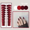 24Pcs Detachable Solid Color Fake Nails Wearable Press-on Nails Long Round False Nails  Women