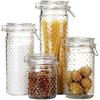 Set of Jars - DKD Home Decor - Standard - Stainless Steel - Glass - Transparent