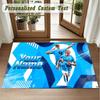 Crystal Velvet Square Rug Custom NameErling Haaland Pattern Non Slip Home Floor Decor Rug
