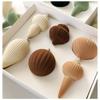 6pcs Special-shaped Christmas Tree  Balls Flocked Christmas Hangings Ornament  Anniversaries