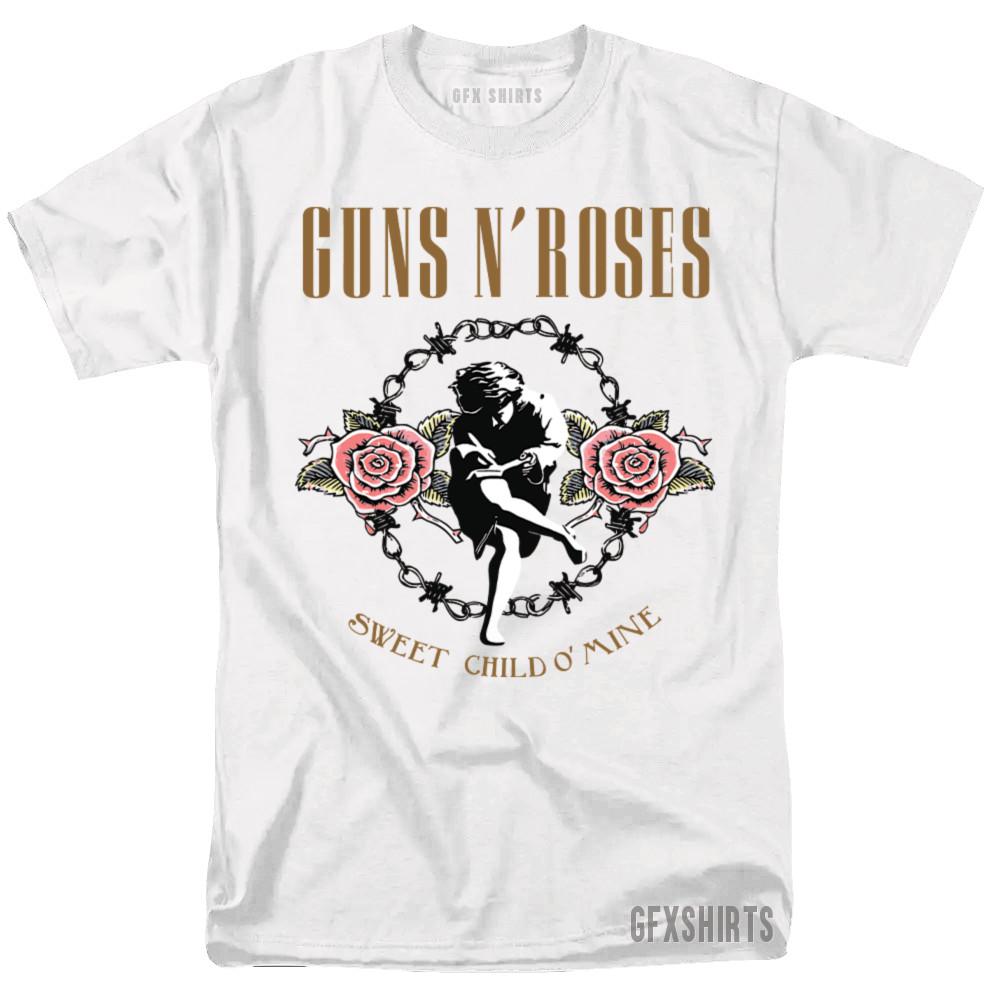 Футболка Guns N Roses Sweet Child O' Mine Рок-тур Винтажный дизайн Футболка Унисекс Футболка