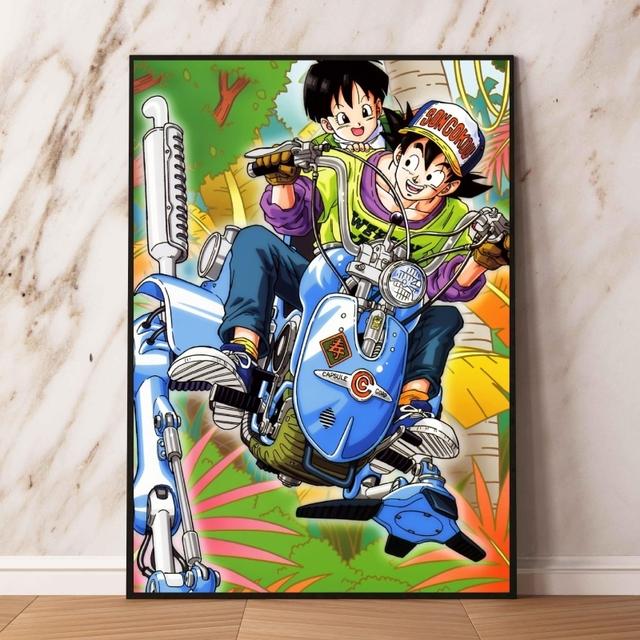 Холст Плакат Dragon Ball Wukong Krilin Декоративный принт Комната Семейная картина Настенное украшение Классика