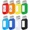 56pcs Tags, Plastic Key Labels Tags with Keychain Ring for Item Identification, Assorted Colors