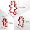 Shenghai Gingerbread Man Cookie Cutter, Set of 3, Perfect for Lunch Boxes, Character Bento, Rice Cutter, Christmas Baking Decorations