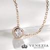 Nude Solitaire Diamond 18k Желтое Каратный Солитерный Бриллиант с Простой Оправой 18k Качество Кожи Сертификат Включен [Венеция] 0.1ct Ожерелье, Золото,