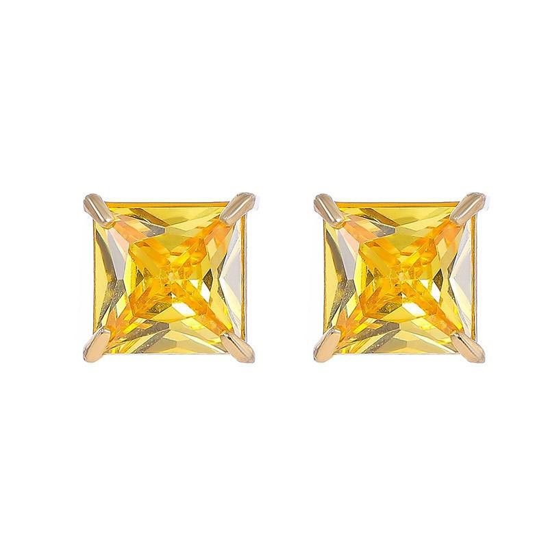 2023 Новые серьги из титановой стали, усовершенствованные цветные серьги из золота 14 карат с бриллиантами Fang