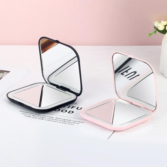 1 комплект зеркала для макияжа, портативное мягкое освещение, 5-кратное увеличение, светодиодное карманное косметическое зеркало, женские аксессуары