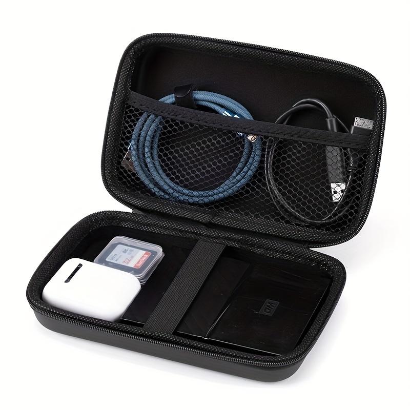 Сумка для хранения EVA, Сумка для хранения цифровых устройств EVA, Гладкая и устойчивая к пятнам, Органайзер для цифровых аксессуаров, Портативный чехол на молнии для кабелей