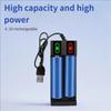 Интеллектуальный зарядный адаптер для аккумуляторов 18650 с 1/2 слотом Зарядное устройство для аккумуляторов 18650 3.7V