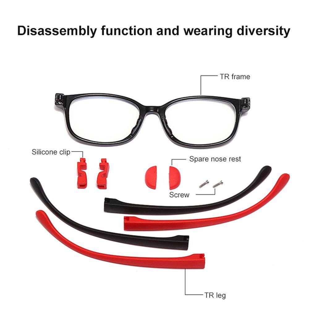 Blocking Reflective Soft Frame Goggle Silicone TR Eyewear Anti-blue Light Glasses Kids Eyeglasses