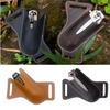 1 шт. Кожаные ножны для ножа - Защитный держатель с клипсой для ремня для складных карманных ножей, для ношения на поясе в кемпинге/на природе