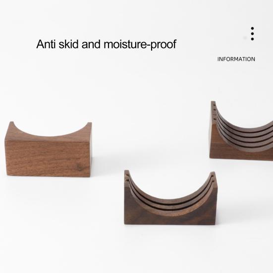 Держатель фильтра для кофе, полезный многоразовый домашний деревянный кронштейн для шайбы из орехового дерева, кронштейн для домашнего использования