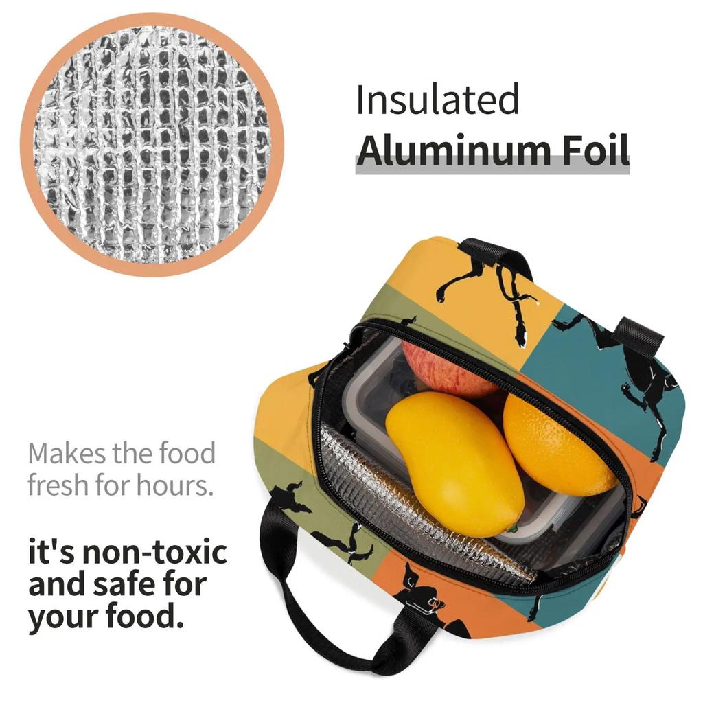 Садовая борзая собака Грейхаунд сумка для обеда холодильник изолированный ланч-бокс для школьников уиппет борзая собака портативные сумки для пикника