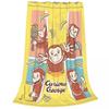 Curious George Cartoon Monkey Coral Fleece Plush Throw Blankets Blanket for Home Bedroom Lightweight Bedding Throws