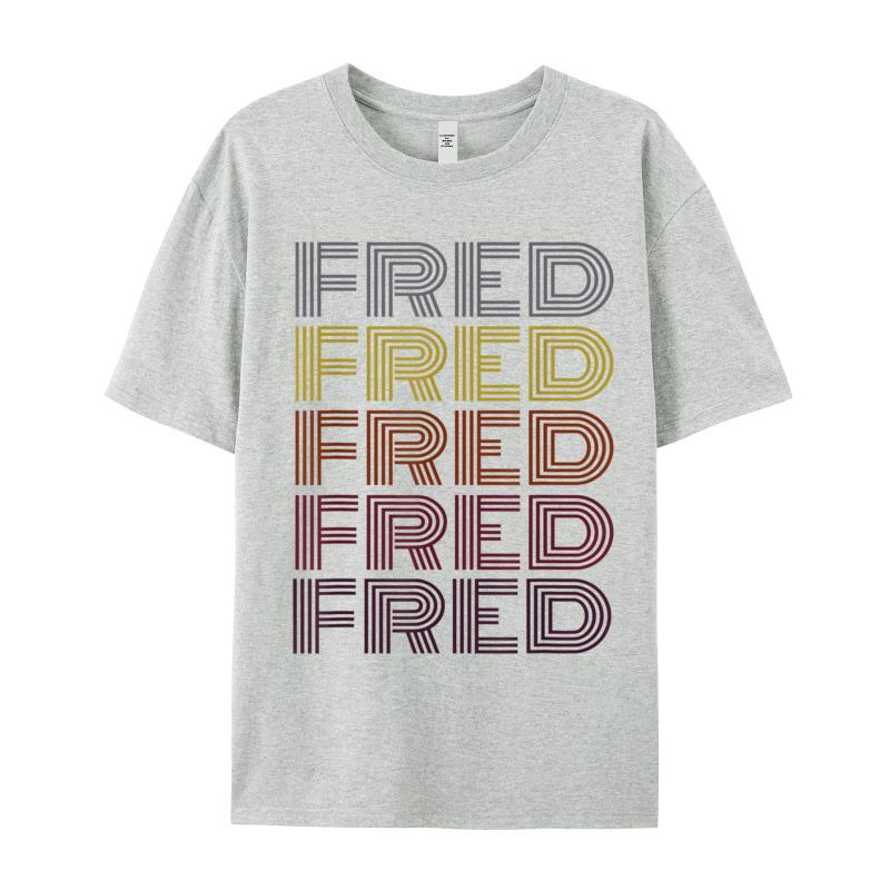 Printing Graphic 365 First Name Fred Crewneck Tshirts Christmas Tees Short Sleeve Boyfriend Funky Cotton Gift Idea T Shirts