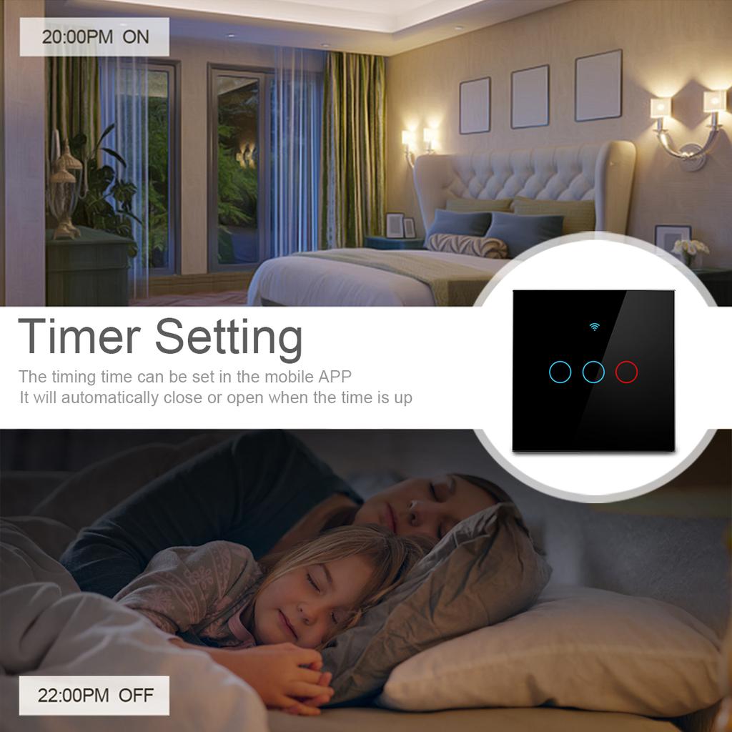 Tuya Smart Life WiFi светодиодный переключатель света приложение 433RF Alexa голосовой пульт дистанционного управления сенсорный переключатель совместимый нейтральный провод \ без нейтрального провода