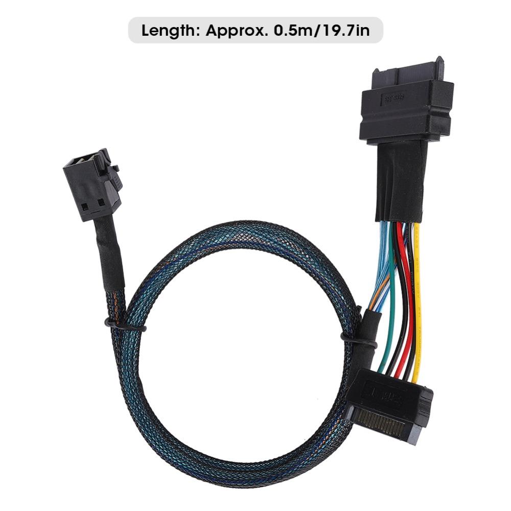 50cm SFF8643 to SFF8639 Cable High Speed Server Connector Cable Mini SAS Cable  Mini Server Setup