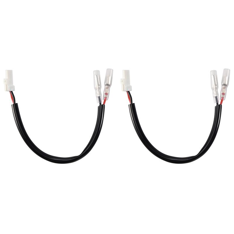 look-2Pcs Motorcycle Turn Signal Wiring Harness Connector Turn Signal Plug Adapter for