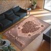 Hearts Theme Crystal Velvet Floor Rug Personalized Custom Name Text Warm Carpet Home Decoration