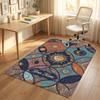 Celestial Moon Theme Soft Crystal Velvet Rug Custom Name & Text Print Non Slip Floor Rug for Bedroom Living Room