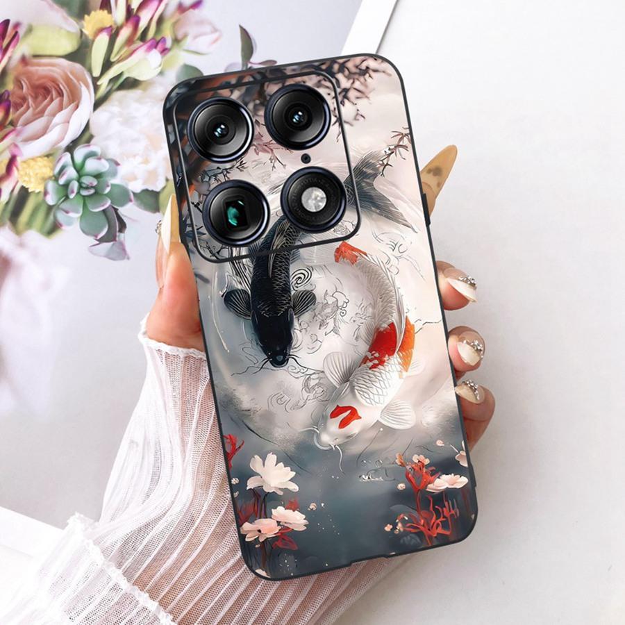 For Motorola Signature 6.8'' Case Cute Cat Cartoons Pattern Soft Silicone TPU Funda For MotoX70 Air Pro Signature Back Covers