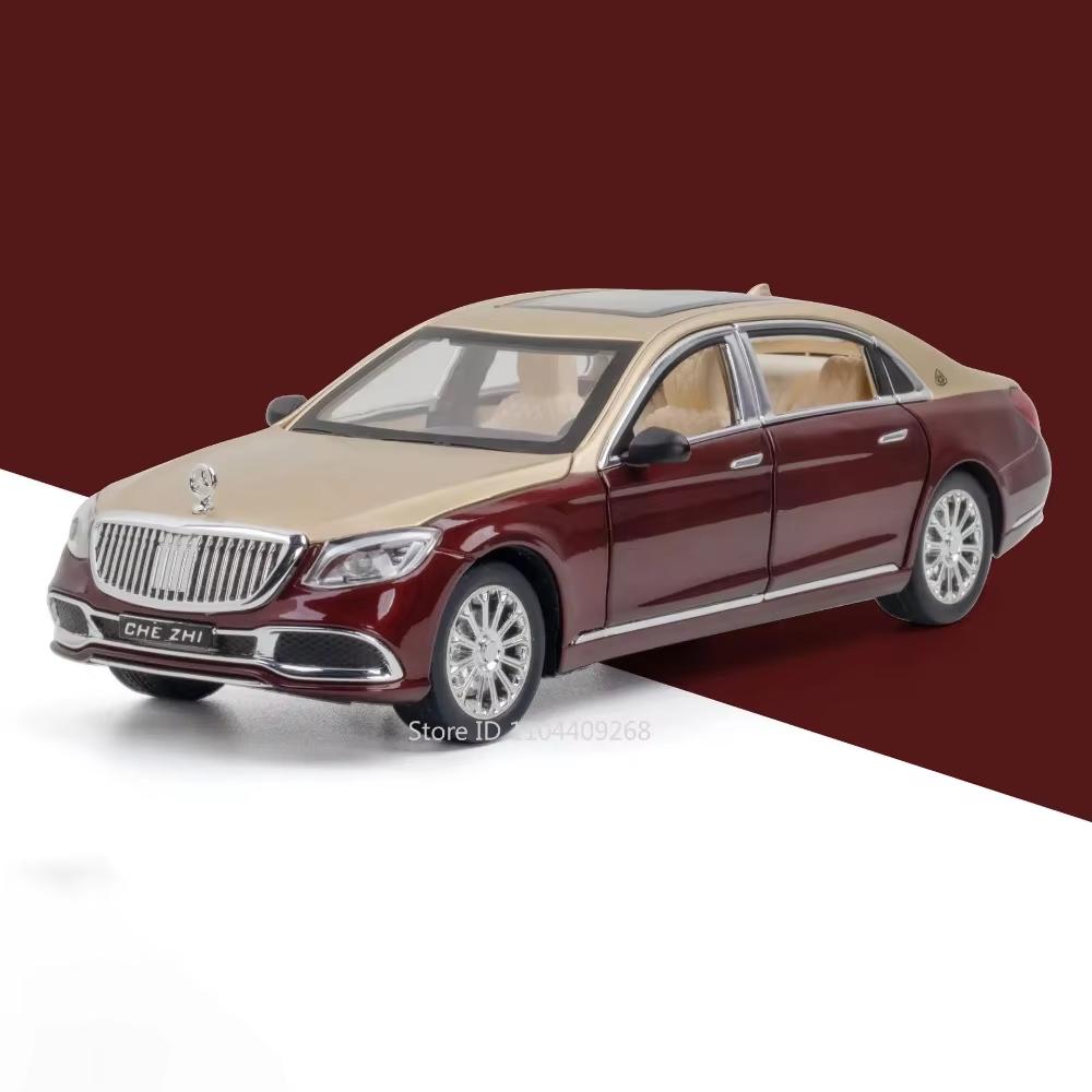 1:Масштаб 24 Модель спортивного автомобиля S600 Игрушка Литой металлический миниатюрный транспорт Средства Двери открываются Звук Свет Модели Хобби Украшения Подарки