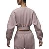 Jordan Короткая толстовка Flight Fleece Loose Fit Women tops Oxford-Pink FV7153-601