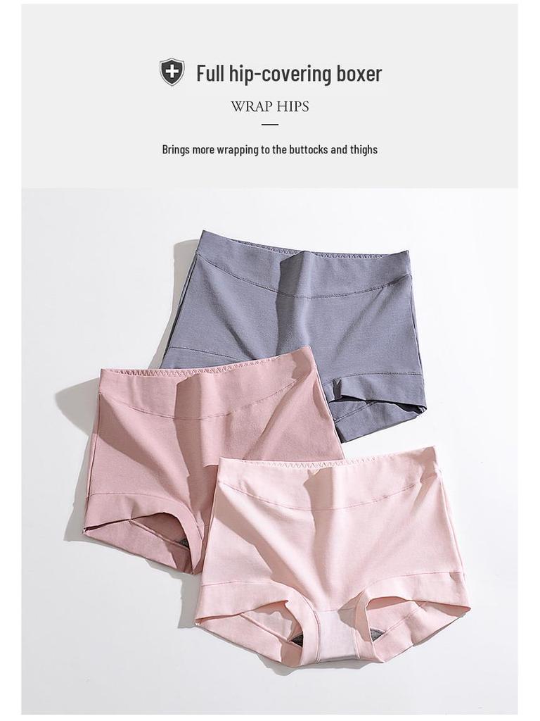 3-Pack Women's High-Waist Cotton Boxer Briefs: Anti-Chafe, Tummy Control, Large Sizes