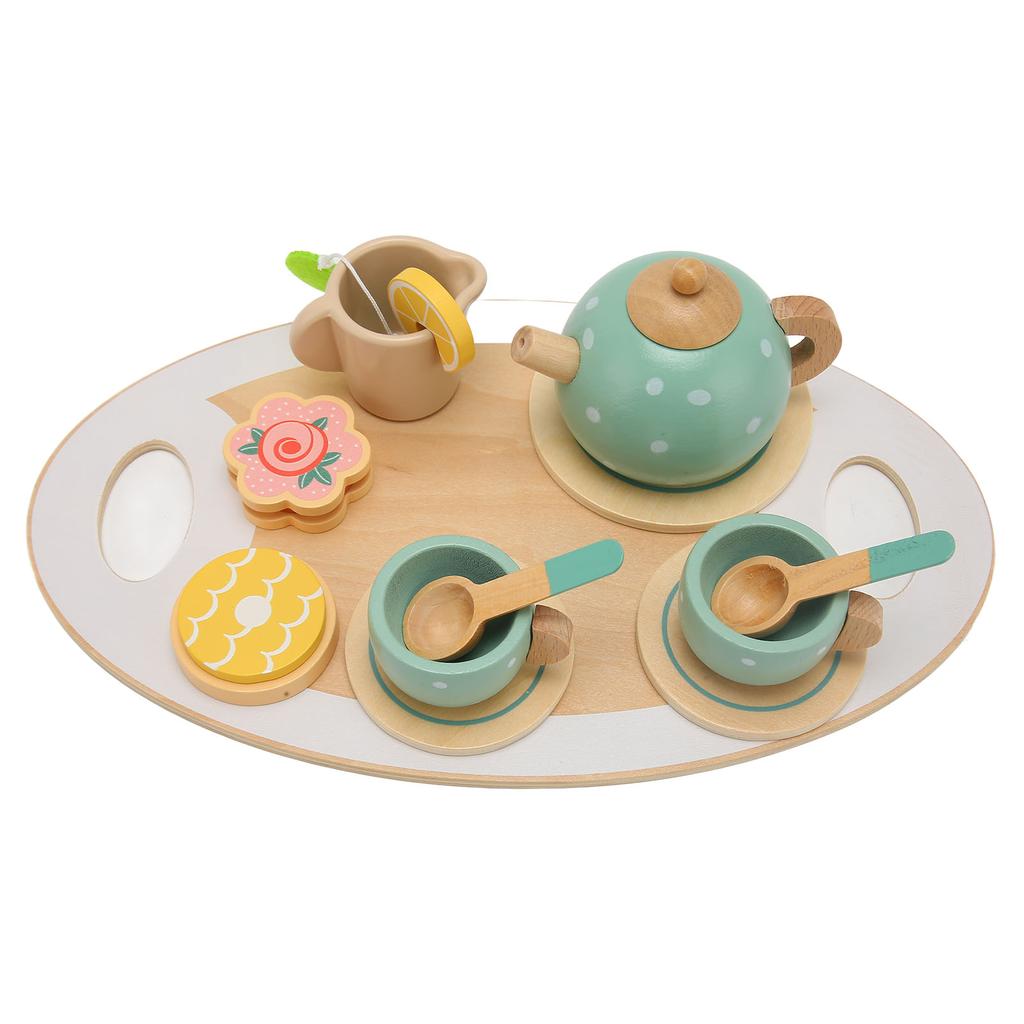 Pretend Play Tea Party Set Interesting Smoother Edges Vivid Details Play Food Accessories for Toys