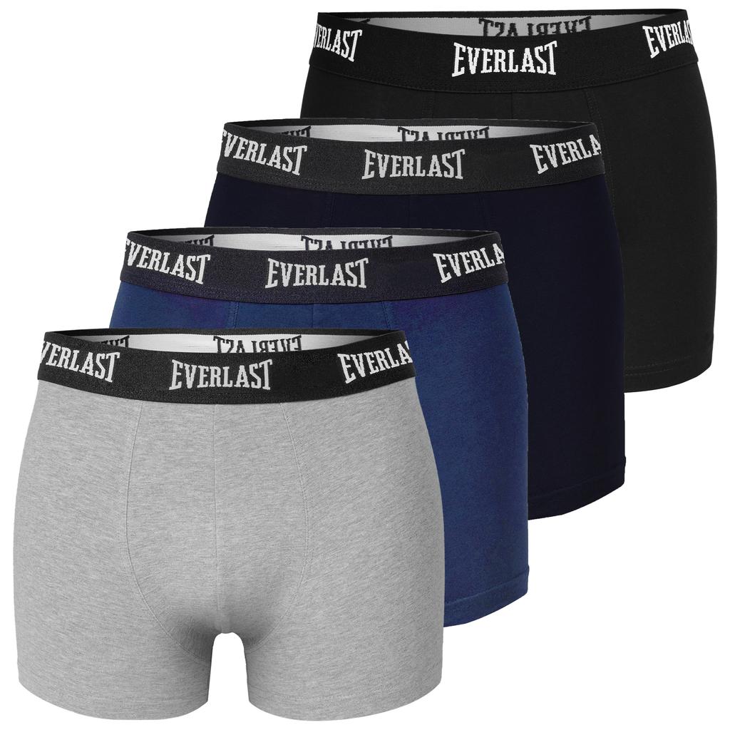 EVERLAST Men's Boxer Shorts EV004 Mix Color Cotton 4 Pieces