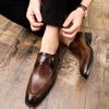 Men's British Casual Slip-On Leather Shoes - Large Size, Spring/Autumn Fashion, Youth Style 3883