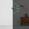 DIY Digital Living Room Wall Clock Luminous 3D Frameless Clock Wall Stickers Mute Clock for Bedroom Office Wall Decor