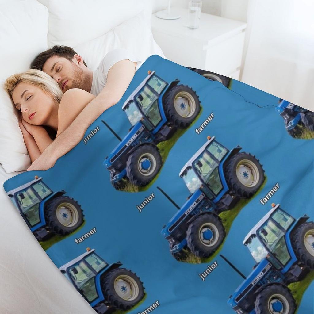 Синий трактор Плед Летний Мягкий Клетчатый Утяжеленный рождественское украшение Одеяла