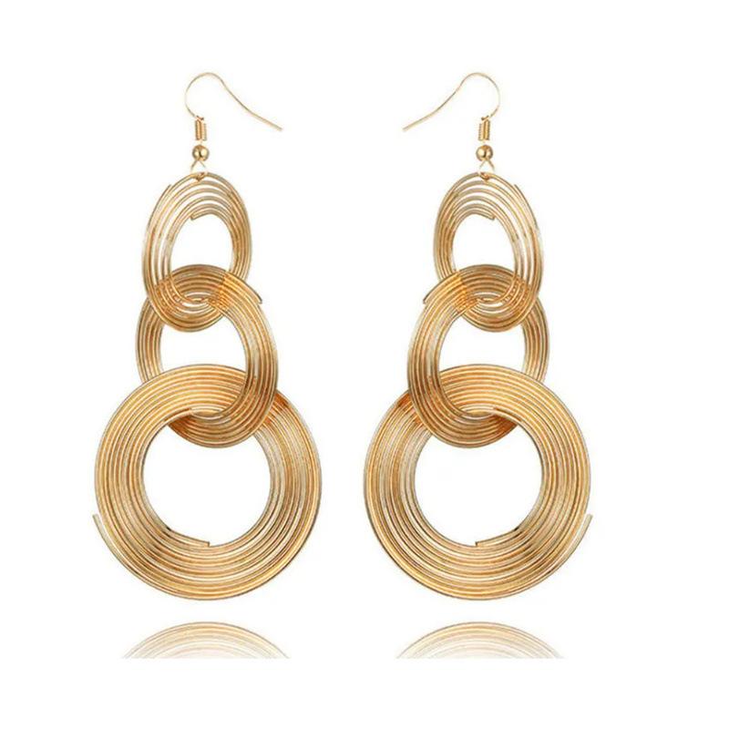 Fashion Personality Size Circle Earrings Exaggerated Temperament Long Circle Earrings Earrings Pendant