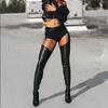 Женские сапоги Chap Boots Stretch с застежкой-молнией и поясом на талии с острым носком на высоком каблуке. Ботинки до бедра. Сексуальные женские туфли на шпильке. Большой размер 35-43.
