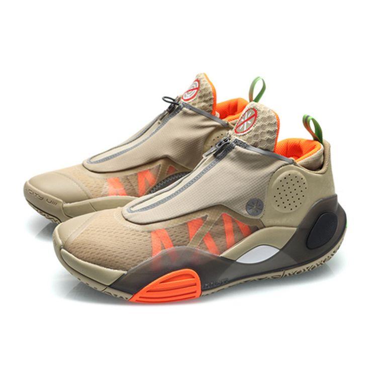 Баскетбольные кроссовки Li Ning All City 8 V2 Wade Series с амортизацией, нескользящие, износостойкие, средней высоты, мужские баскетбольные кроссовки цвета хаки ABAQ023-21