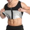 Men Sauna Suit Waist Trainer Body Shaper Compression Shirts Workout Sweat Tank Tops Vest Shapewear Exercise Slimming Undershirt Fat Burning Underwear