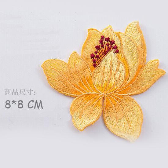 1 упаковка, аппликация в виде розы, нашивка в виде розы, вышивка лотоса, железная нашивка, аппликация, значок, тканевая наклейка, железная нашивка, швейные аксессуары