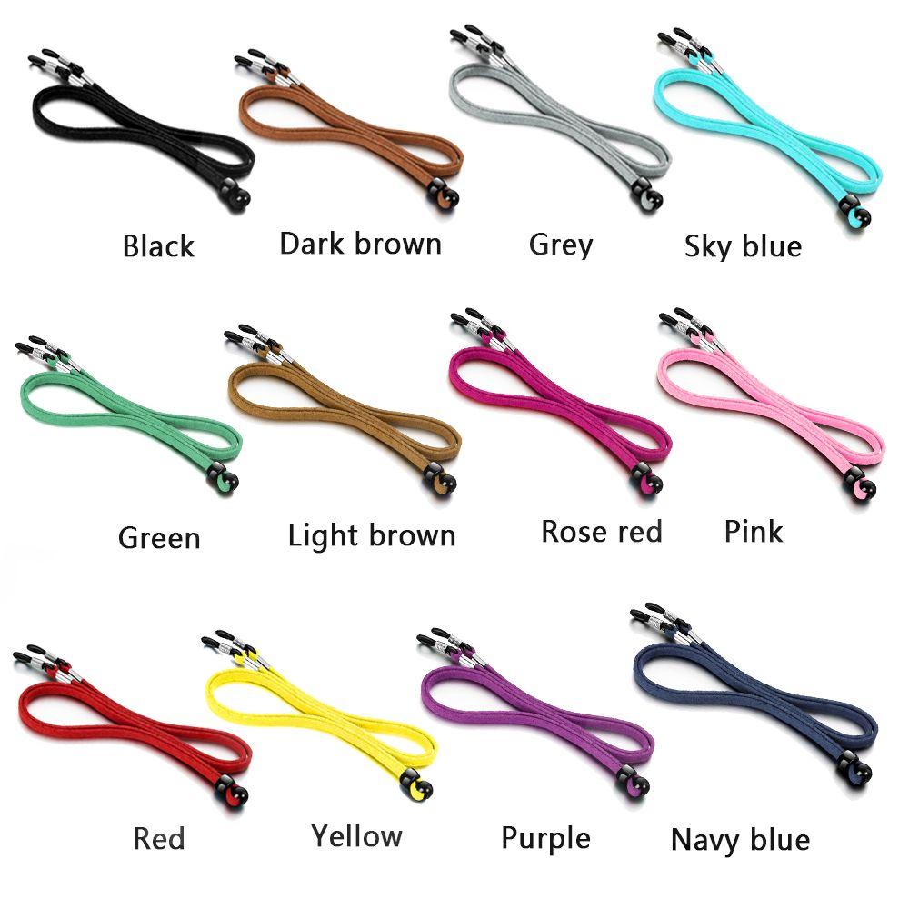 Adjustable Leather High Elasticity Neck Straps Reading Glasses Chain Anti-lost Face Mask Lanyards