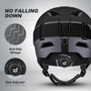 Odoland Ski Helmet Snow Goggle Dial Size Snowboard Compatible with Flat UV For Black L + Set, Adjustment, Helmet, Glasses, Lens, Windproof, Anti-Fog,