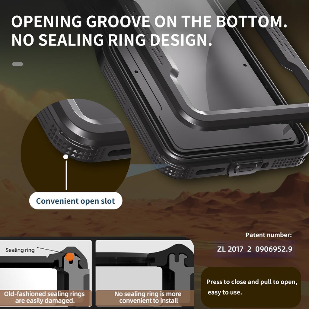 Водонепроницаемый чехол REDPEPPER серии A IP68 для Xiaomi Redmi Note 13 Pro 5G Защитная пленка для экрана Подводный чехол для телефона