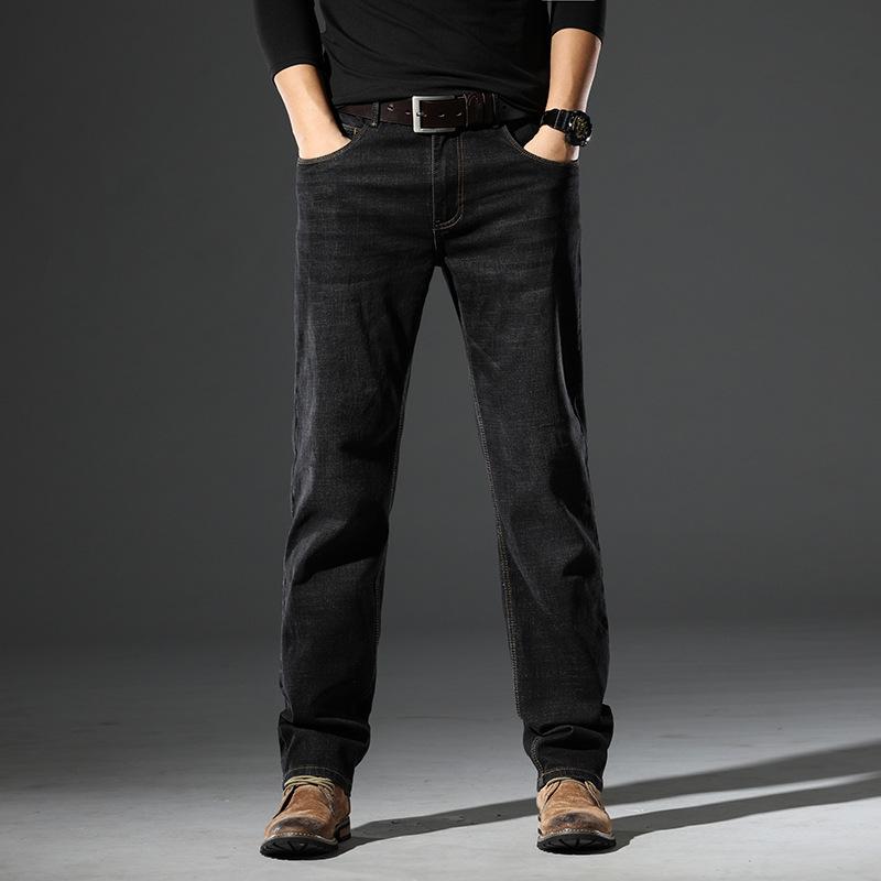 Мужские эластичные прямые джинсы - Коллекция Весна и Осень 9131