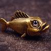 Ancient Fish Statue Handmade Copper Marine Animal Figurine Ornament For Living Room Bookshelf Decoration Sewing Project