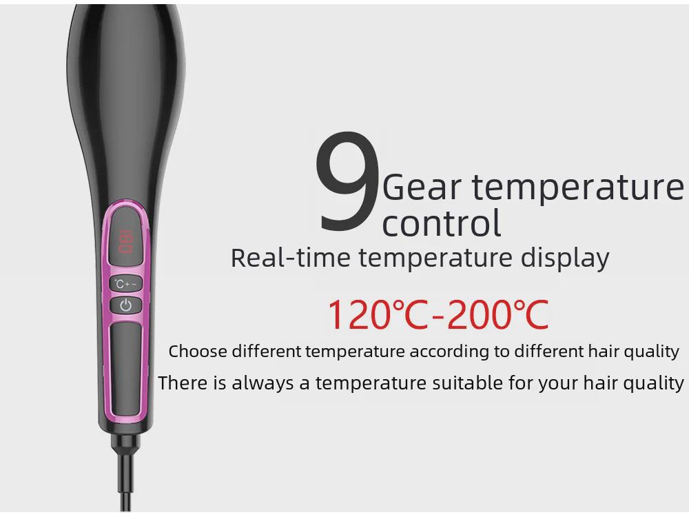 Электрический выпрямитель для волос Cross-Border Ionic LCD - быстрый и бережный к волосам